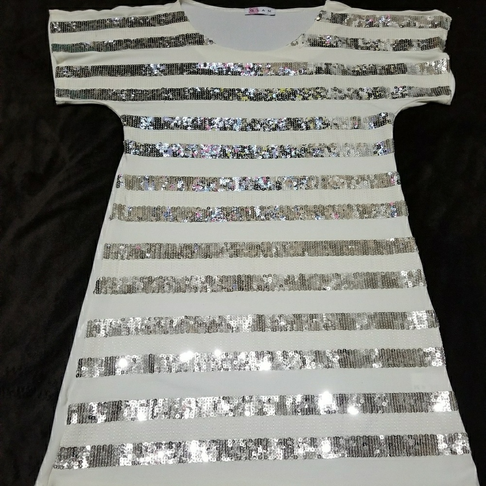 Sparkle striped sequin shirt